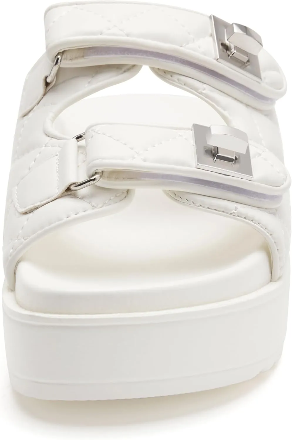 vodvob Women's platform Sandals Slide Double Straps Adjustable Slides Comfort Slides Open Toe Summer Dressy Sandals Slip On Casual Slides