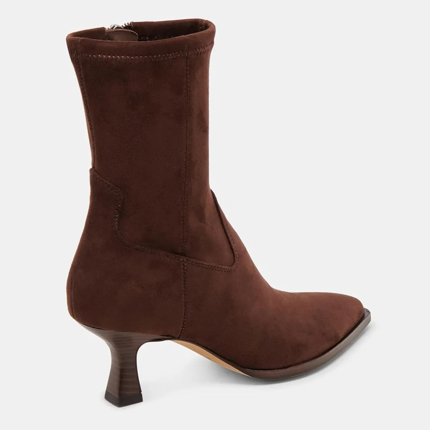 VOMIRA Ankle Boots for Women Pointy Toe Stacked Kitten Heels Black Boots for Women Side Zipper Leather Short Boots Fall Winter Ankle Booties Shoes
