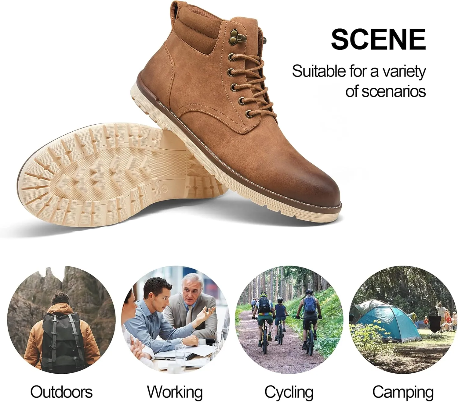 Vostey Men's Boots Hiking Boots Casual Boots for Men