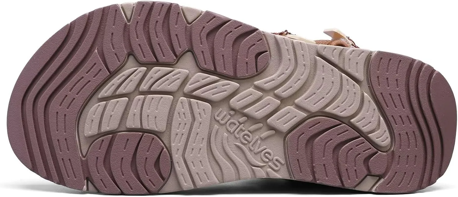 WateLves Womens Orthopedic Walking Sandals Summer Casual Outdoor Hiking Water Platform Sandals with Adjustable Strap Comfortable Plantar Fasciitis Arch Support