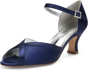 Wedding Shoes Womens Peep Toe High Heel Sandals Buckle Ankle Strap Wedding Dress Shoes