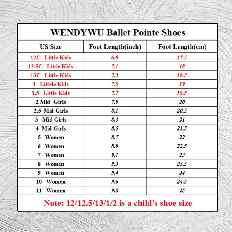WENDYWU Girls Womens Dance Shoe Pink Ballet Pointe Slippers Ballet Flats Shoes with Ribbons Toe Pads Black Pink Red