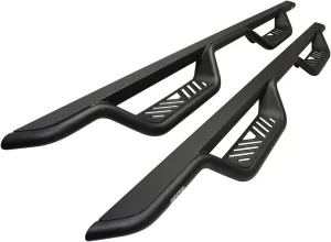 Westin 20-13725 Black Outlaw Drop Nerf Step Bars fits 2014-2018 Silverado Sierra 1500 2015-2019 2500 3500 Crew Cab (Excl. Diesel) 1 Pair