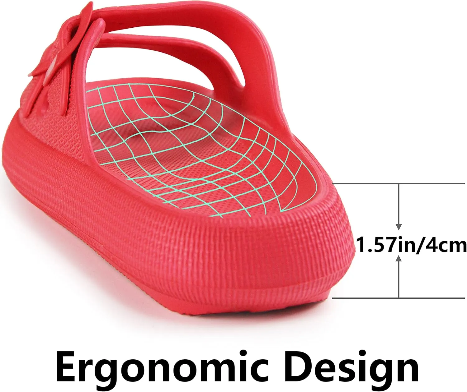 Weweya Sandals for Women and Men - Pillow Slippers - Double Buckle Adjustable Slides - EVA Flat Sandals