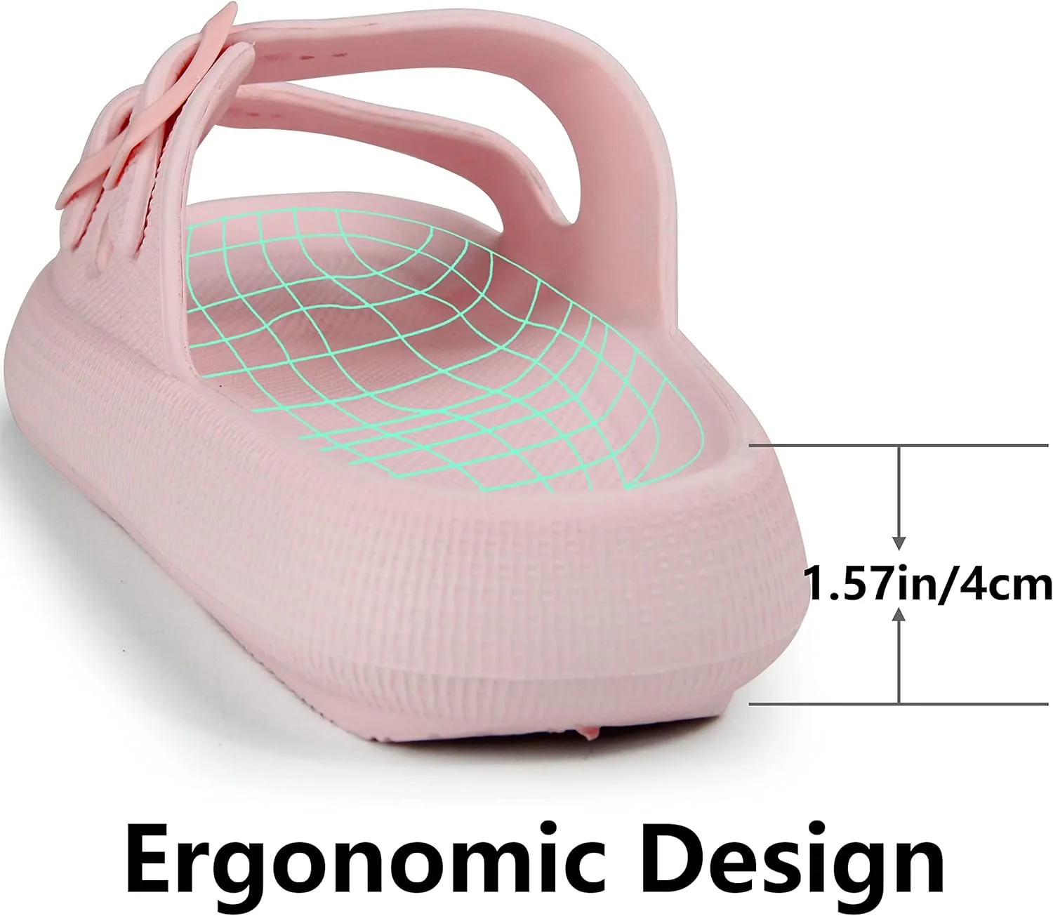 Weweya Sandals for Women and Men - Pillow Slippers - Double Buckle Adjustable Slides - EVA Flat Sandals