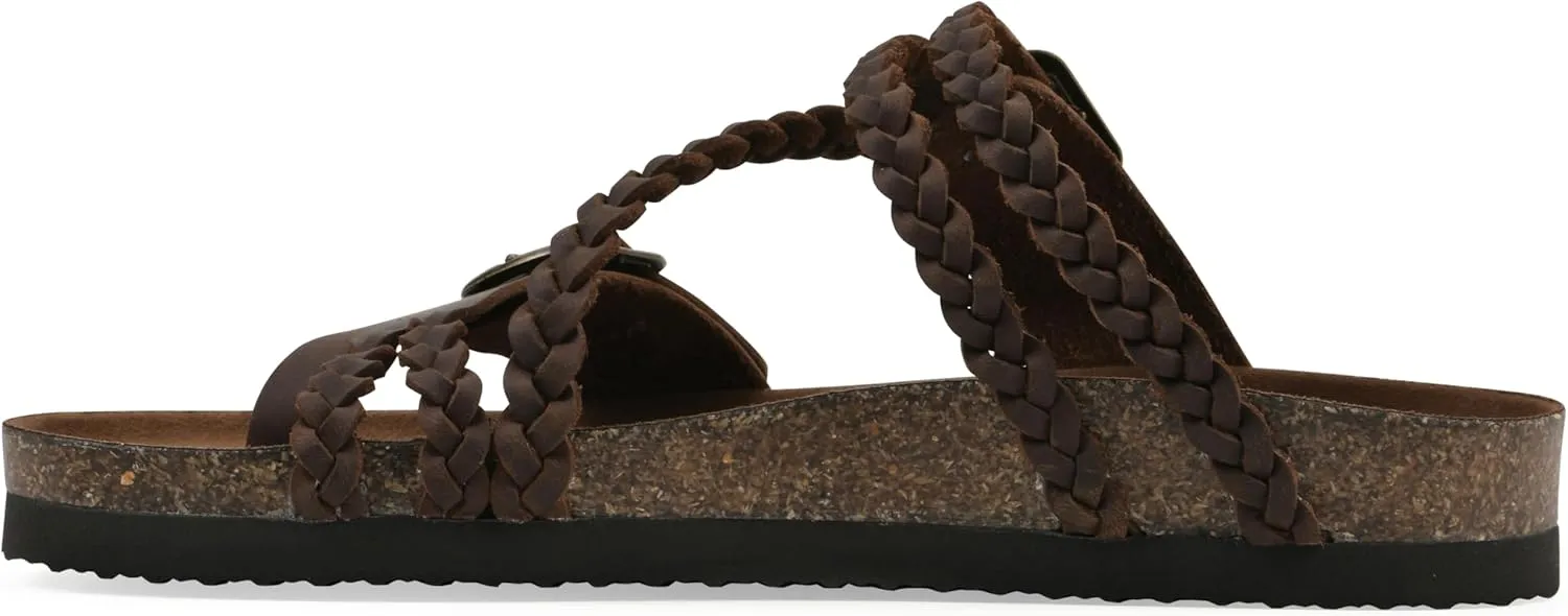 WHITE MOUNTAIN Women's Haziest Braided Signature Comfort-Molded Footbed Sandal