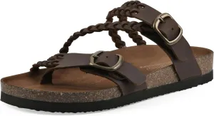 WHITE MOUNTAIN Women's Haziest Braided Signature Comfort-Molded Footbed Sandal