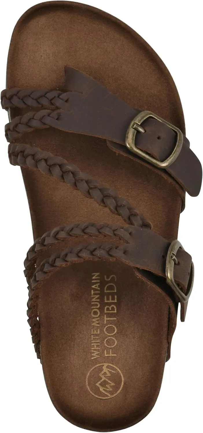 WHITE MOUNTAIN Women's Haziest Braided Signature Comfort-Molded Footbed Sandal