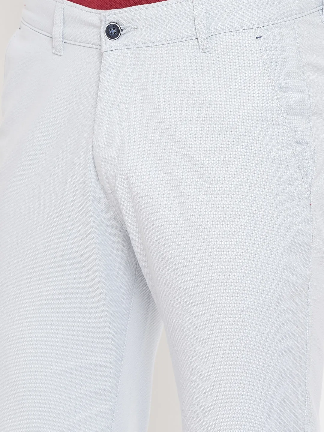White Slim Fit Trousers