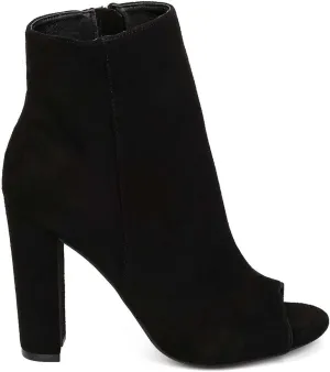 Wild Diva Morris-03 Women's Stylish Peep Toe Slouch Ankle Boots Chunky Stacked Heels Bootie
