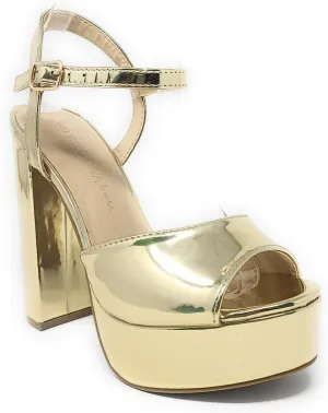 Wild Diva Women's Open Toe Ankle Strap High Heel Sandals