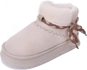 Winter Snow Boots for Women,Casual & Stylish Snow Boots,All-Day Comfort,with Knot Decoration