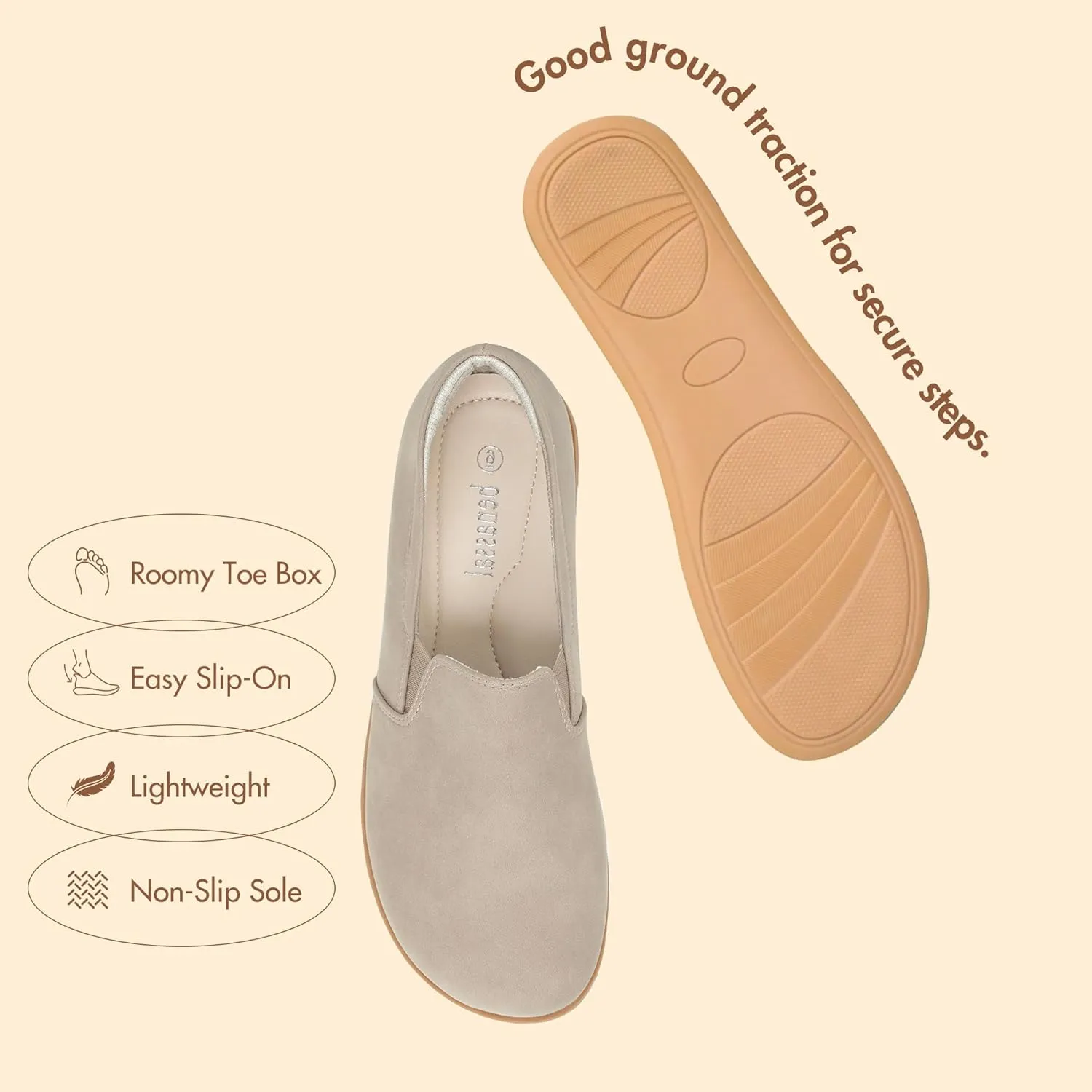 Women Barefoot Dress Shoes Comfortable Walking Loafers