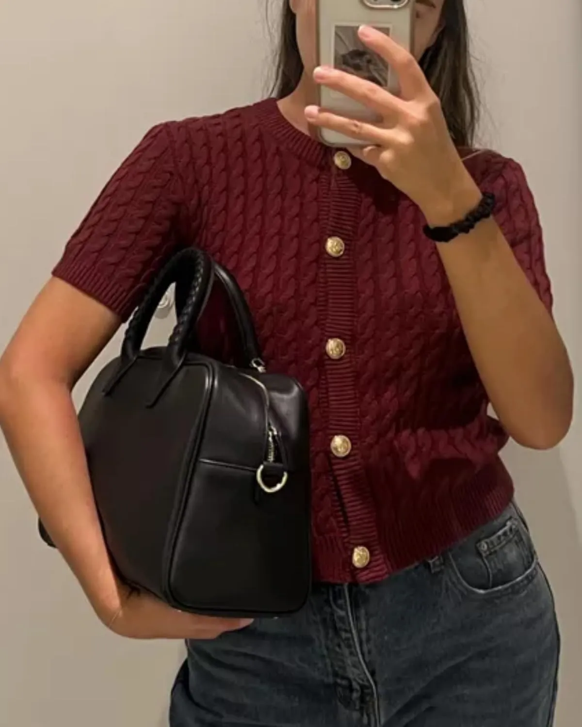 Women Cable Knit Short Sleeved Sweater Cardigan Casual Button Up Soft Solid Sweater Shirt