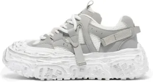 Women Chunky Platform Sneakers, Futuristic Techwear Dad Shoes, Y2K Fashion Outdoor Streetwear, Breathable Non Slip