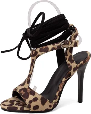 Women Fashion Stiletto Heel Lace-up Summer Shoes Ankle Strap Sandals