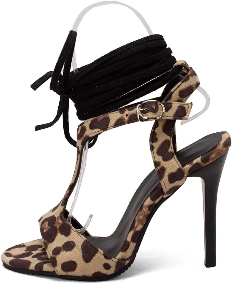 Women Fashion Stiletto Heel Lace-up Summer Shoes Ankle Strap Sandals