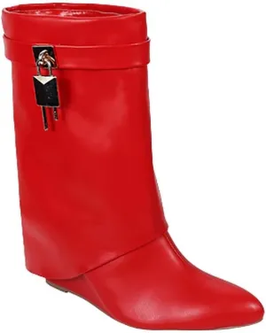 Women Mid-Calf Wedge Boot