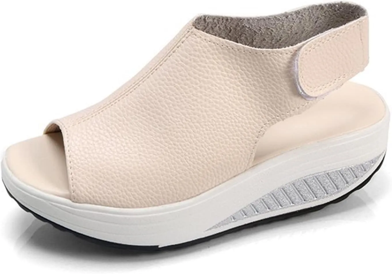 Women Summer Comfy Slingback Wedge Orthopedic Sandals,Lightweight Non-Slip Arch Support Adjustable Open Toe Thick Sole Sandals