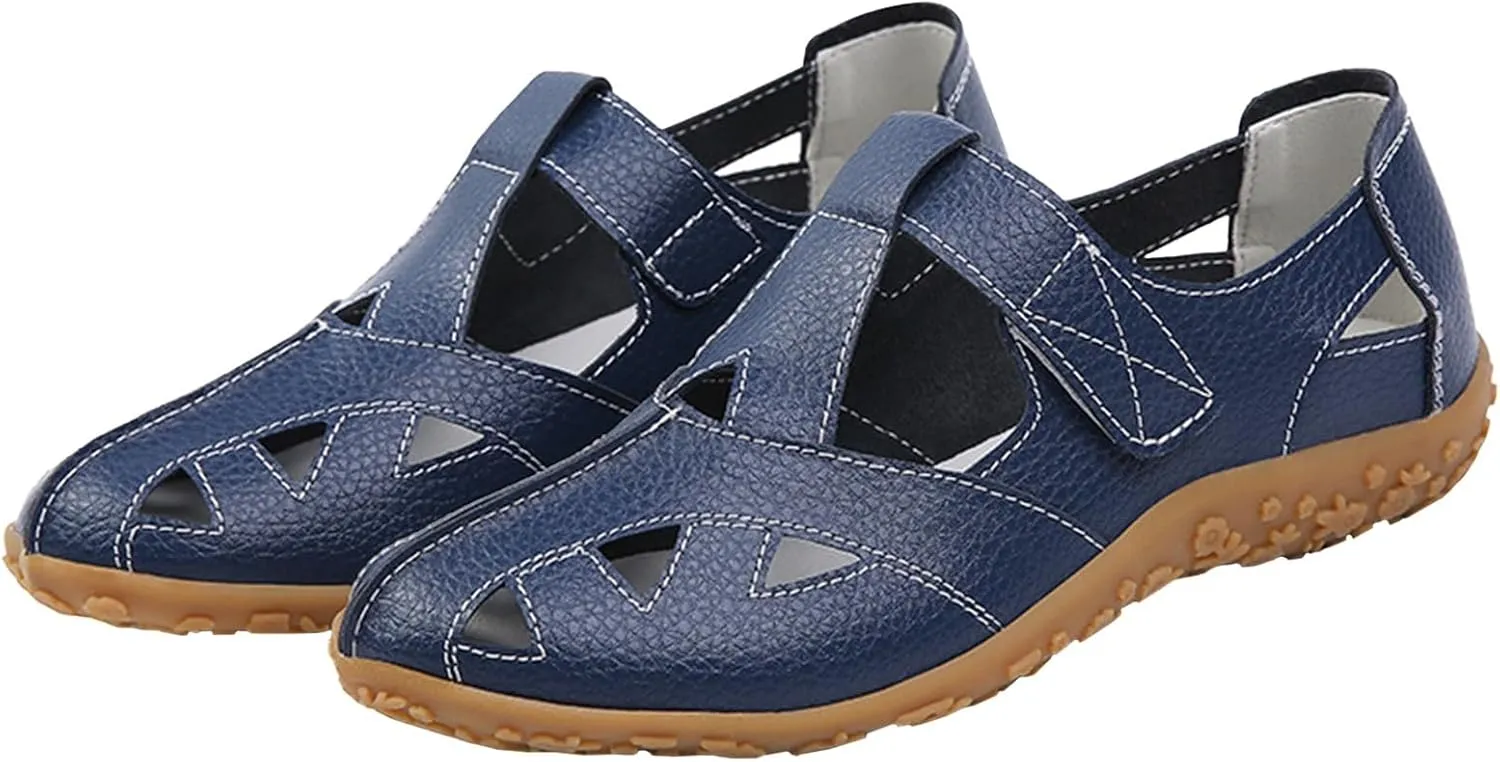 Women's Casual Slingback Sandals with Cut-Out Design Summer Closed Slip On Sandal Footwear for Everyday Comfort Style