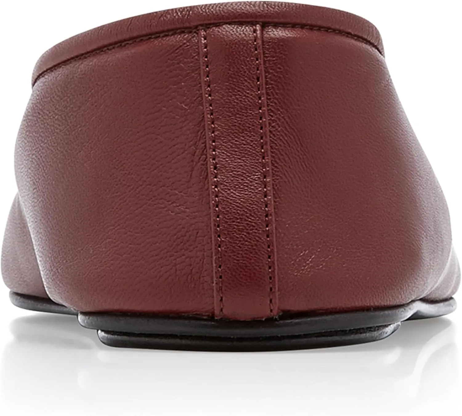 Women's Elastic Leather Ballet Flats Round-Toe Slim Strap Ballerina Shoes Comfortable Mary Jane Flat Shoe