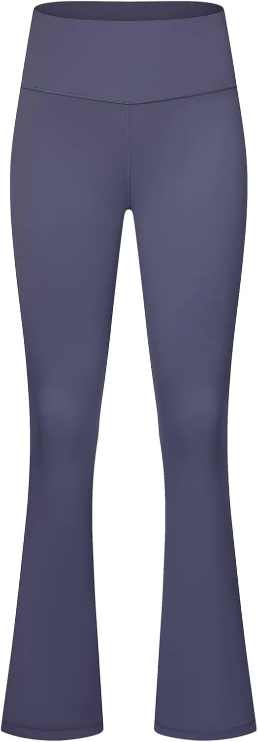 Women's Flared Dance Pants - Stretchy High Waisted Capris for Zumba, Jazzercise & Studio Fitness Classes