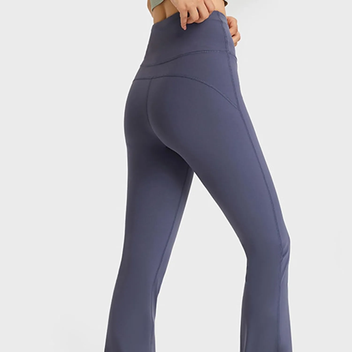 Women's Flared Dance Pants - Stretchy High Waisted Capris for Zumba, Jazzercise & Studio Fitness Classes