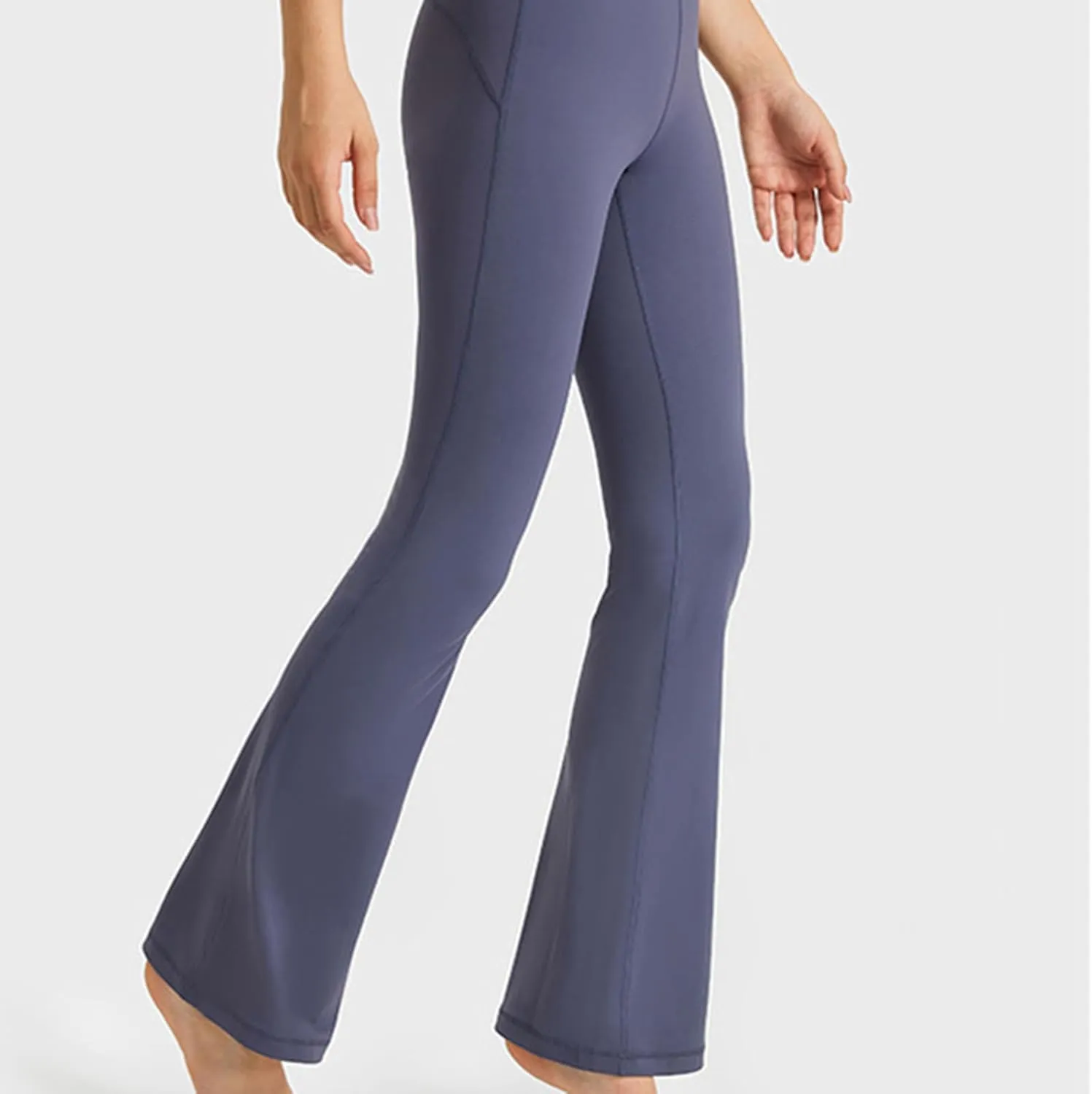 Women's Flared Dance Pants - Stretchy High Waisted Capris for Zumba, Jazzercise & Studio Fitness Classes
