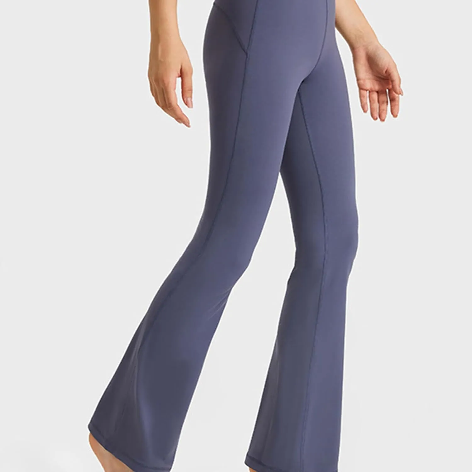Women's Flared Dance Pants - Stretchy High Waisted Capris for Zumba, Jazzercise & Studio Fitness Classes