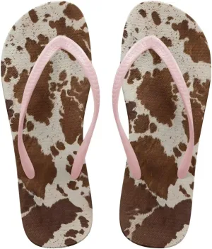 Women's Flip Flops Sandals, Lightweight Beach Pink Thong Sandals, Casual Shower & Pool Slides