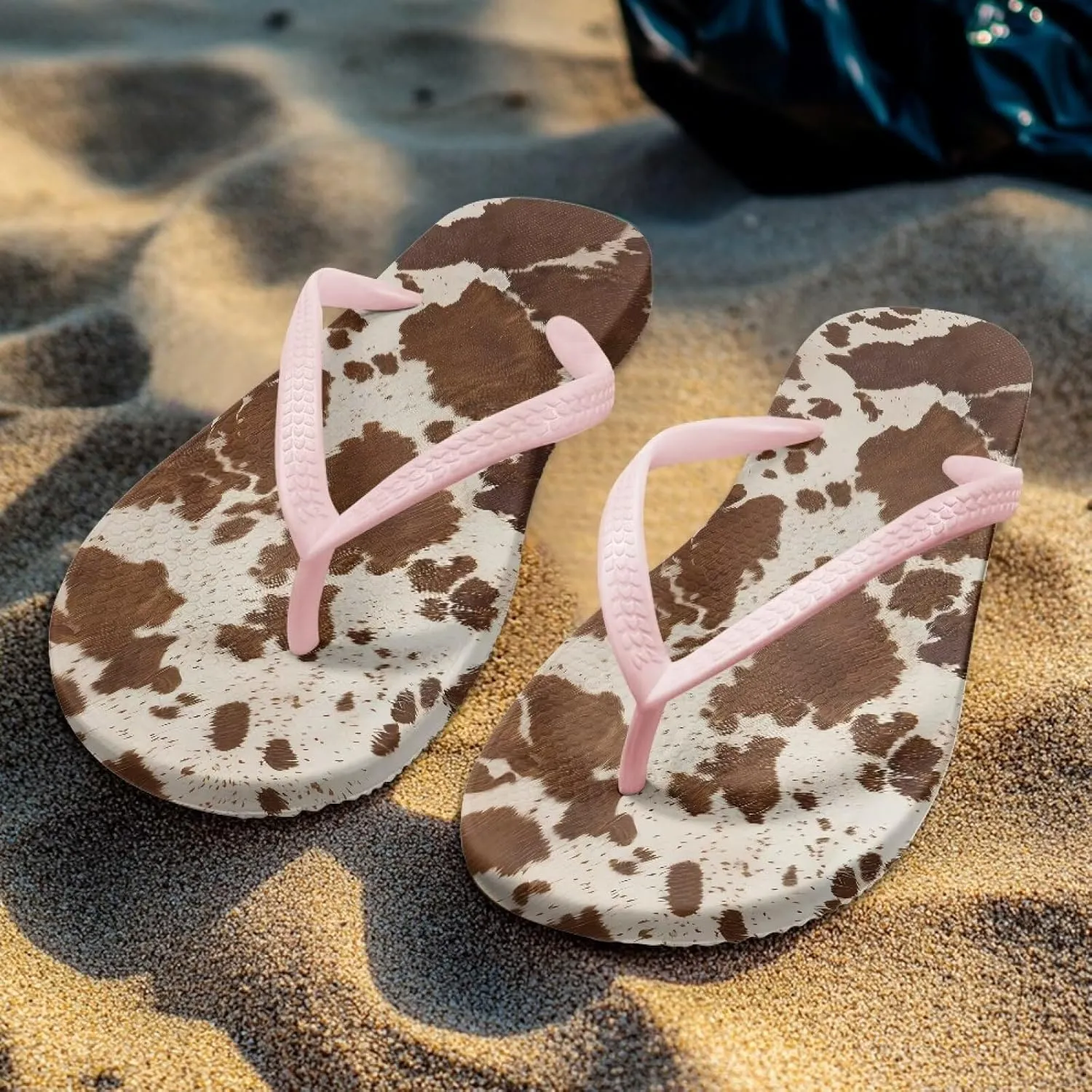 Women's Flip Flops Sandals, Lightweight Beach Pink Thong Sandals, Casual Shower & Pool Slides