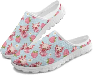 Womens Garden Shoes Slip on Mule Tennis Shoes Low Top Sneaker Casual Flat Loafers with EVA Sole US 6-13.5