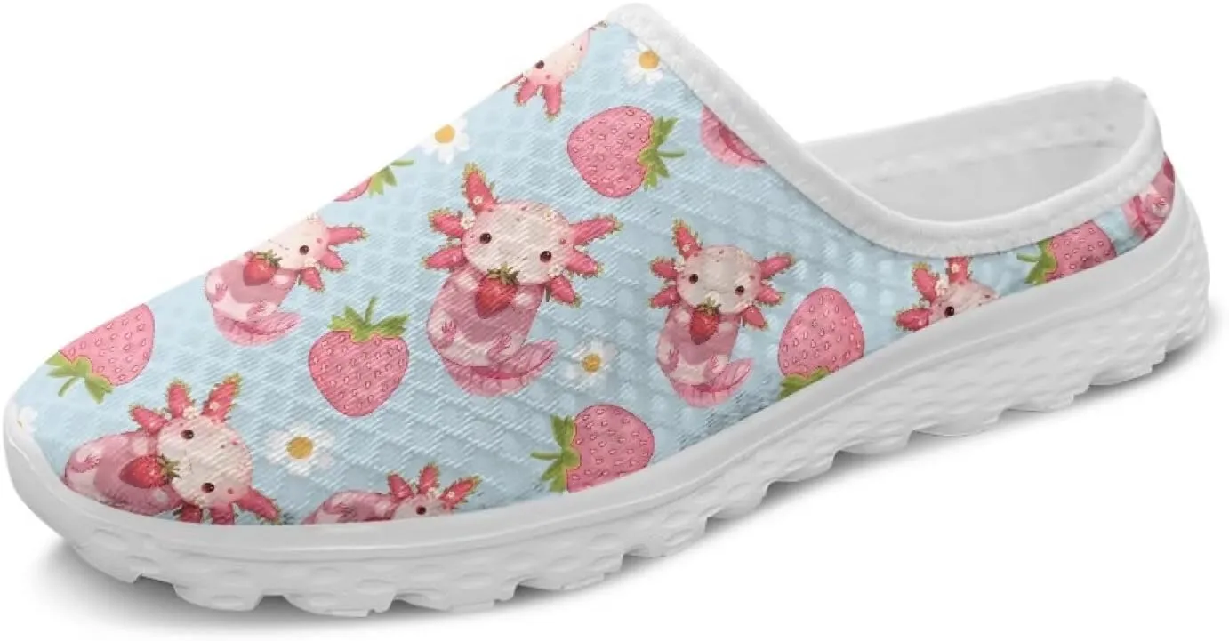 Womens Garden Shoes Slip on Mule Tennis Shoes Low Top Sneaker Casual Flat Loafers with EVA Sole US 6-13.5