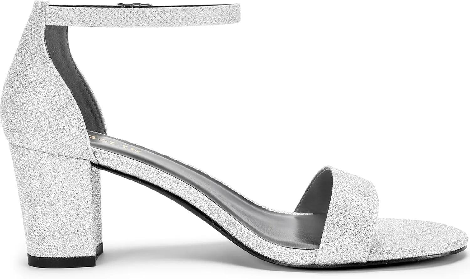 Women's Heeled Sandals Open Toe Ankle Strap 2.5-Inch Chunky Heels Dress Shoes Wide Feet Friendly