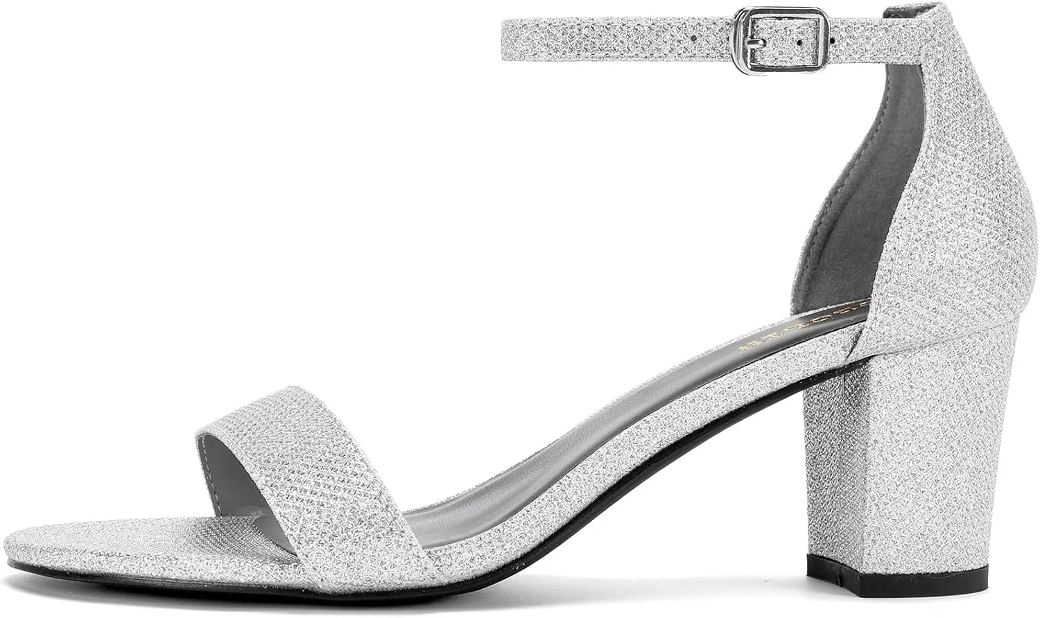 Women's Heeled Sandals Open Toe Ankle Strap 2.5-Inch Chunky Heels Dress Shoes Wide Feet Friendly
