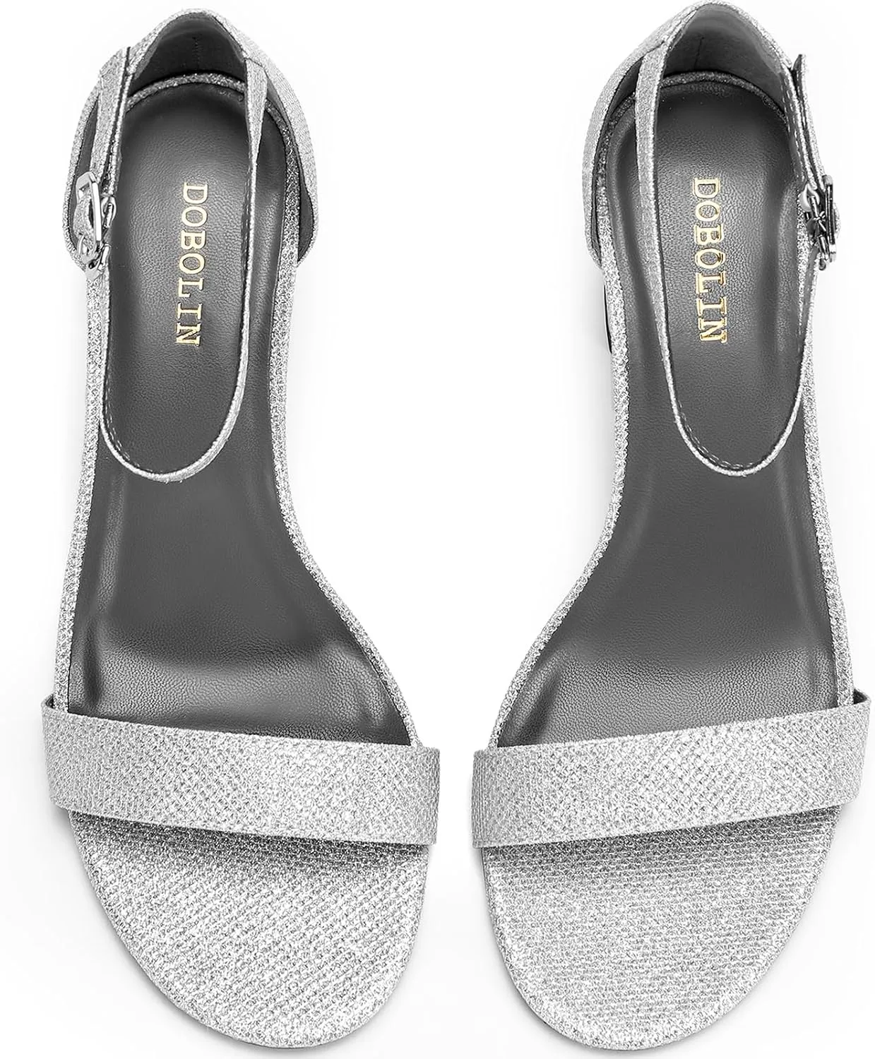 Women's Heeled Sandals Open Toe Ankle Strap 2.5-Inch Chunky Heels Dress Shoes Wide Feet Friendly