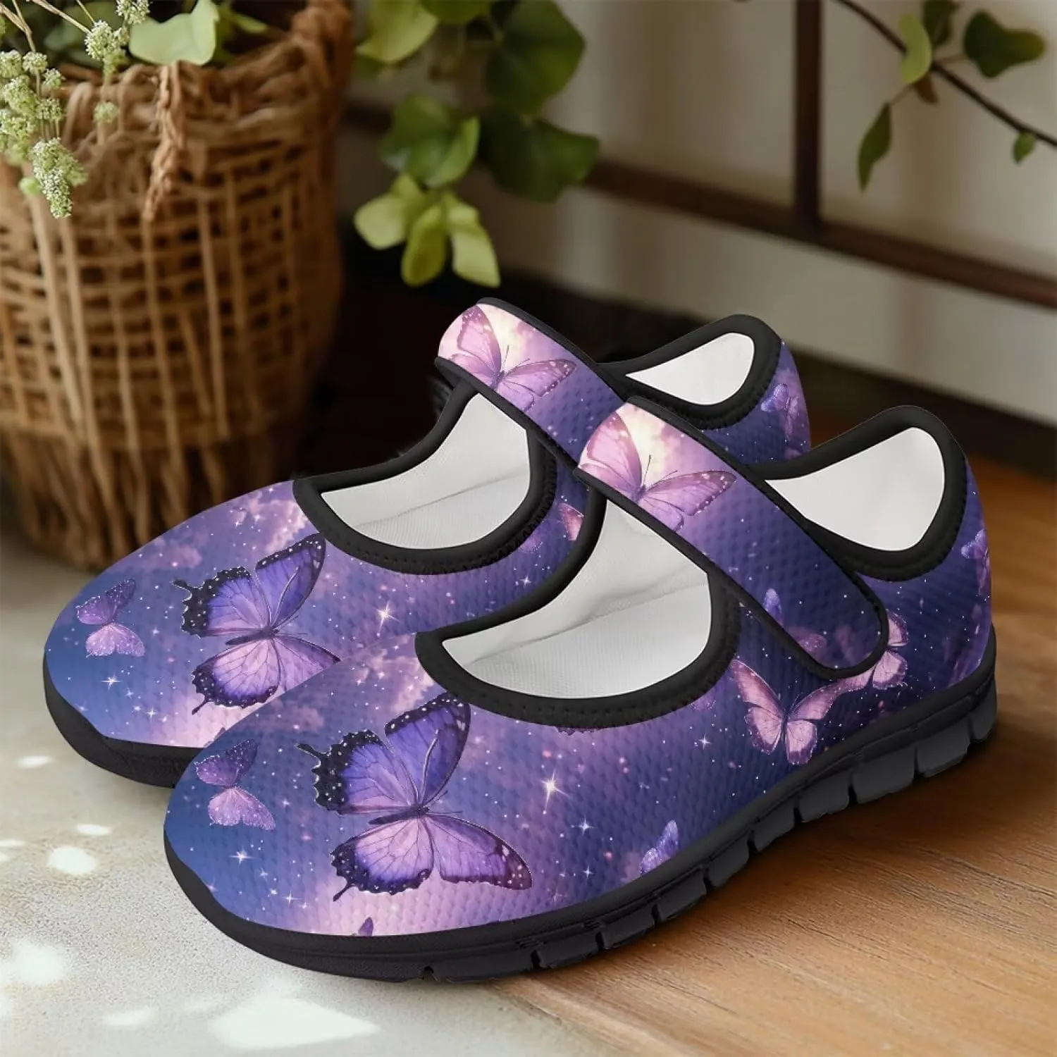 Women's Lightweight Shoes Single Buckle Fashion Casual Shoes Breathable Mesh Sneakers Comfortable Walking Shoes for Holidays US Size 5.5-10