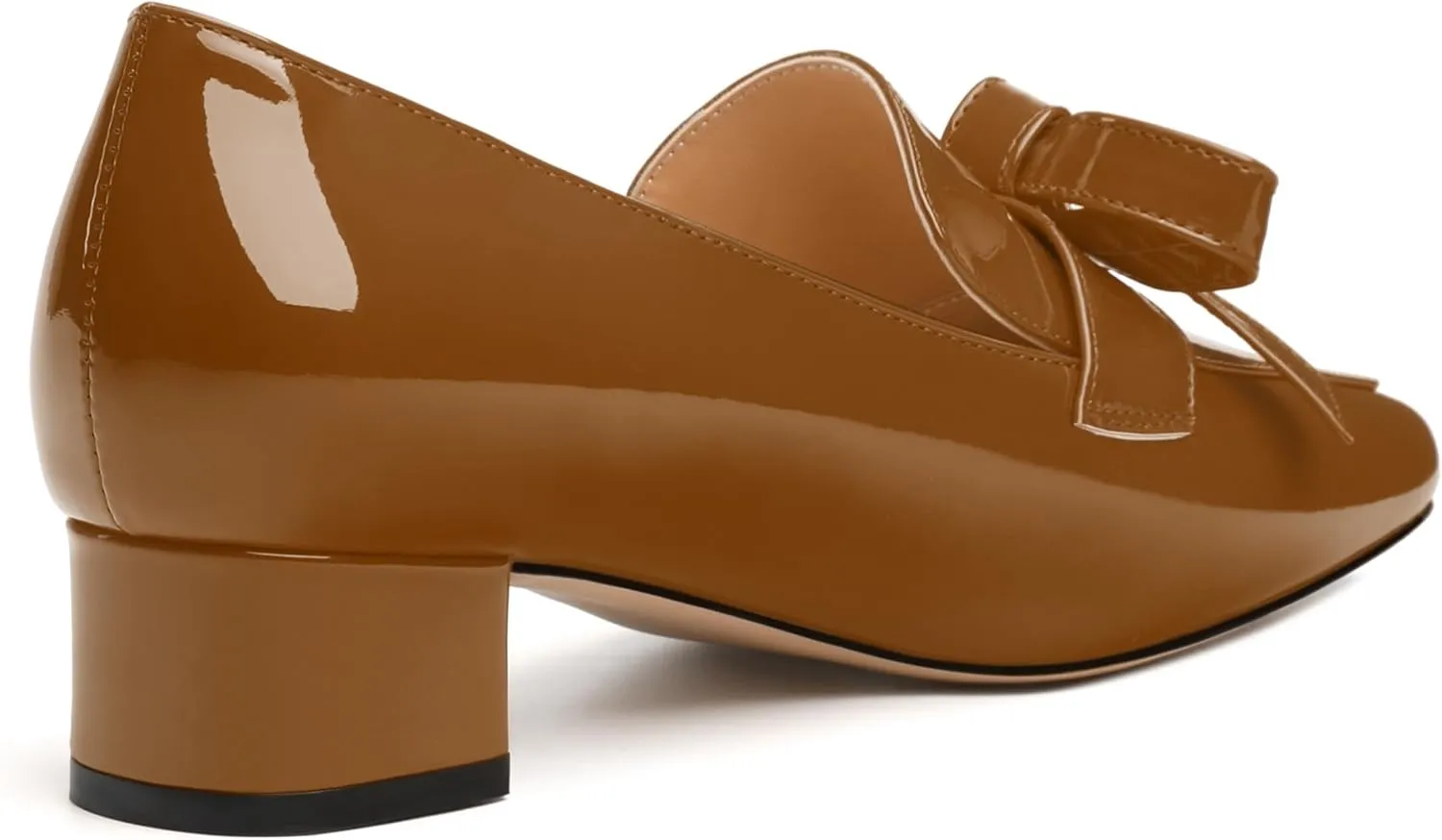 Womens Loafer with Heel, Comfortable Chunky Heels for Women, Loafers Shoes with Bowknot Womens Bunion Dress Shoes