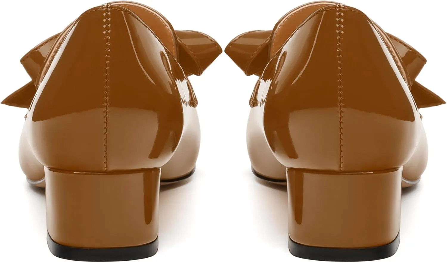 Womens Loafer with Heel, Comfortable Chunky Heels for Women, Loafers Shoes with Bowknot Womens Bunion Dress Shoes