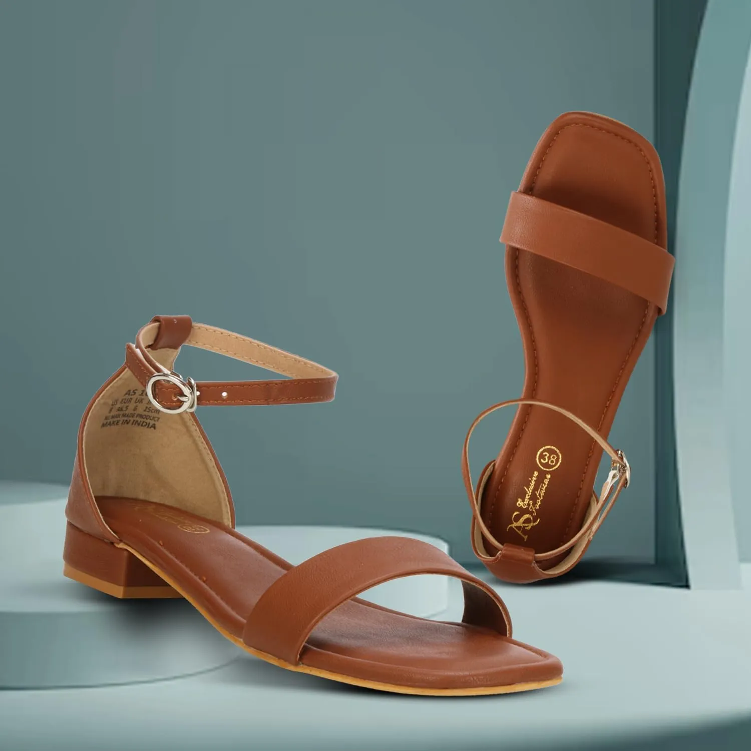 Women's Low Block Heel Dress Sandals | Comfortable Open Toe Pumps with Adjustable Ankle Strap for Party, Wedding, Casual & Office Wear Sandals for Women and Girls