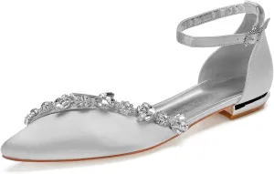Women's Low Heels for Women Braided Closed Toe Ankle Strap Flat Heel Sandals Holiday Party Wedding Dress Pumps Shoes