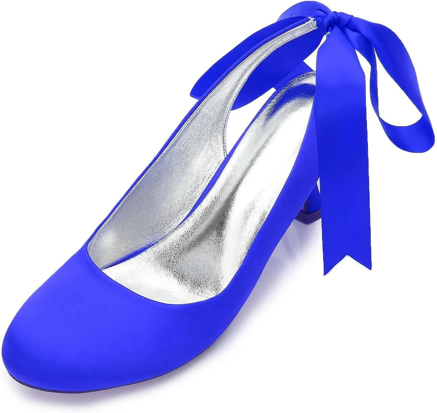Women's Mary Jane Low Kitten Heel Pumps Closed Toe Slip On Dress Office Work Bridal Wedding Party Shoes