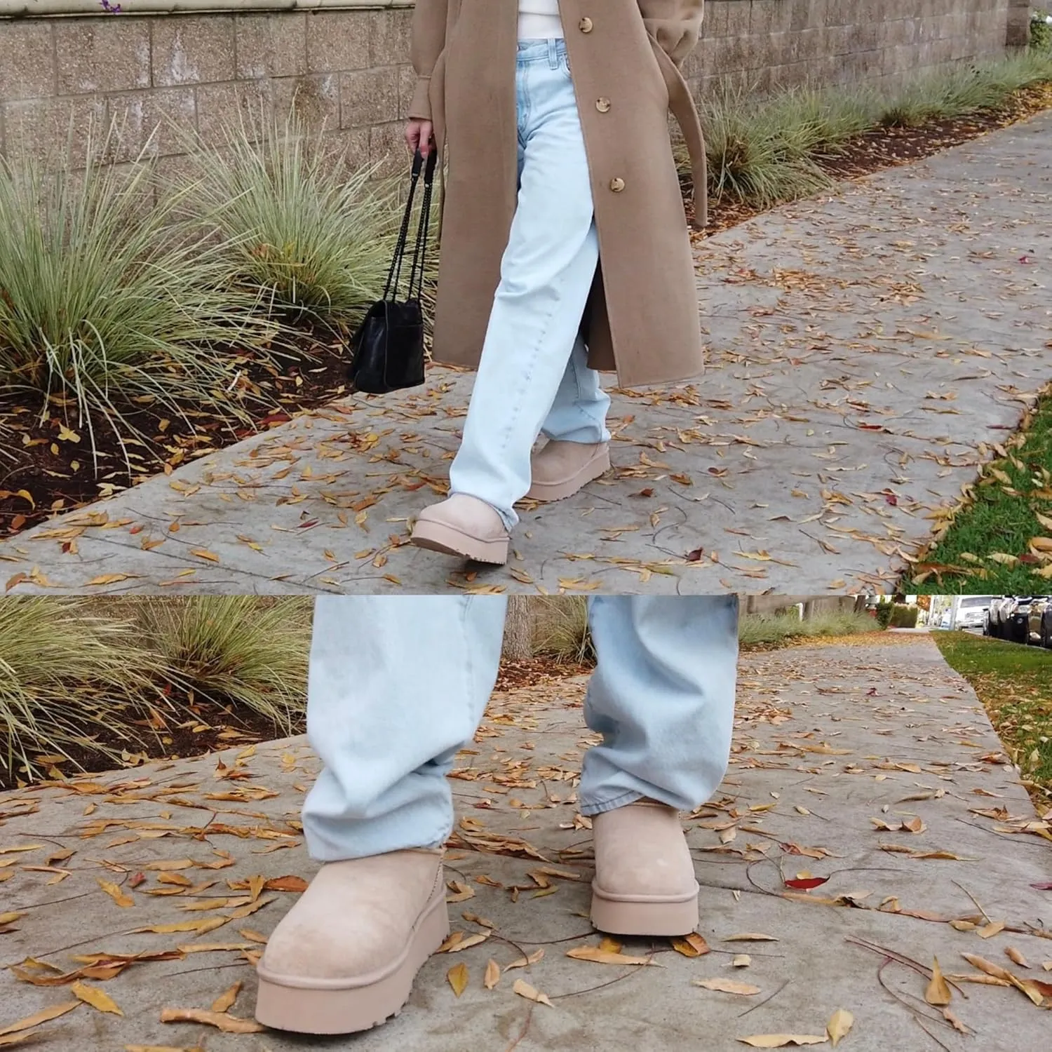 Women's Platform Mini Boots, Fur Boots Classic Ultra Mini Booties Comfortable Anti-Slip Lightweight Winter Snow Boots