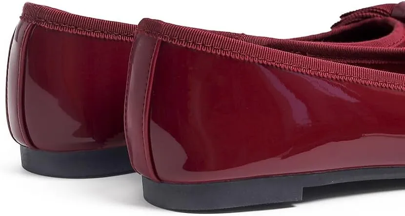 Women's Round Toe Cute Bow Trim Ballet Flats