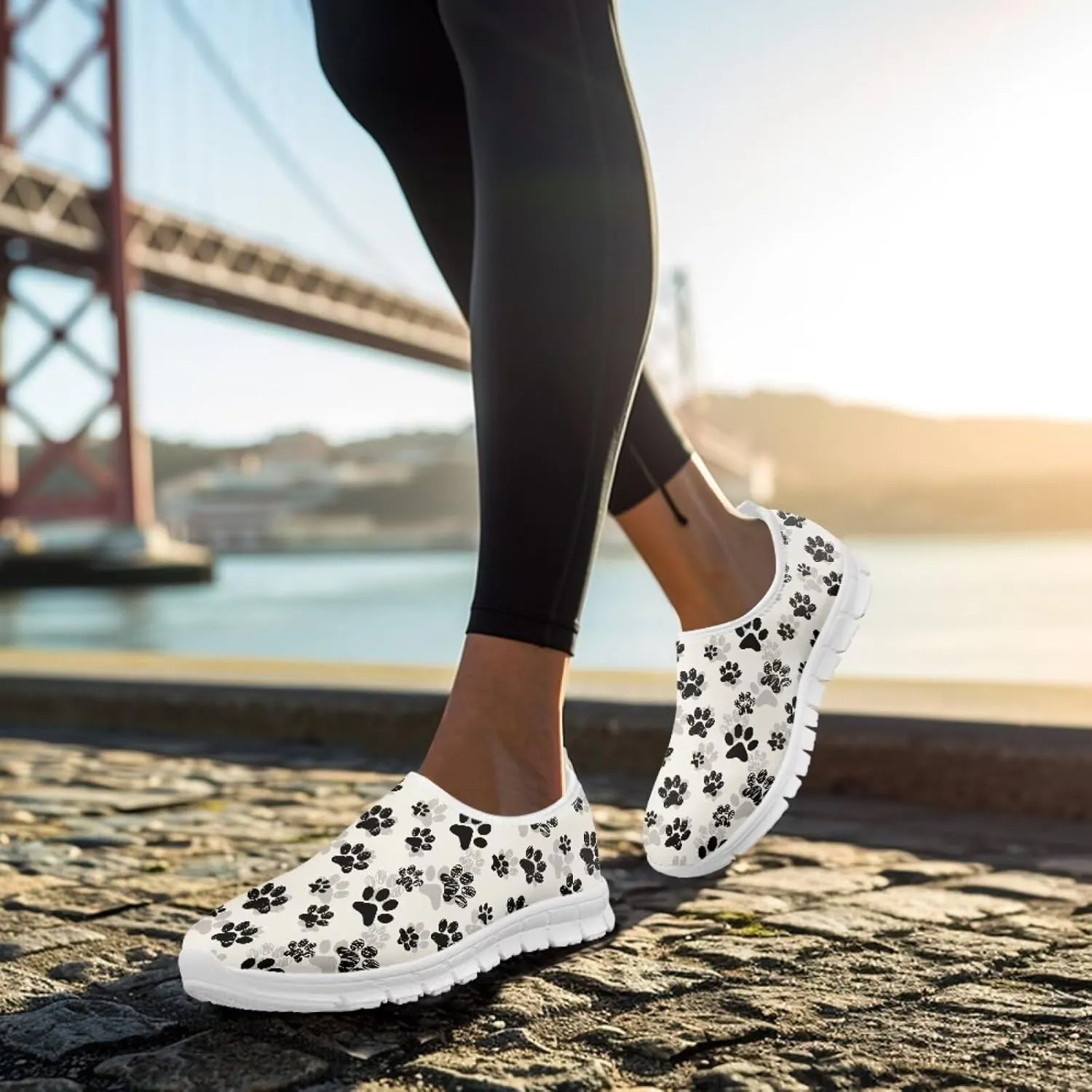 Women's Slip on Sneakers Casual Shoes Loafers Non Slip Breathable Comfortable Walking Sneakers Gifts for Women Girls White Sole Size 5.5-11.5