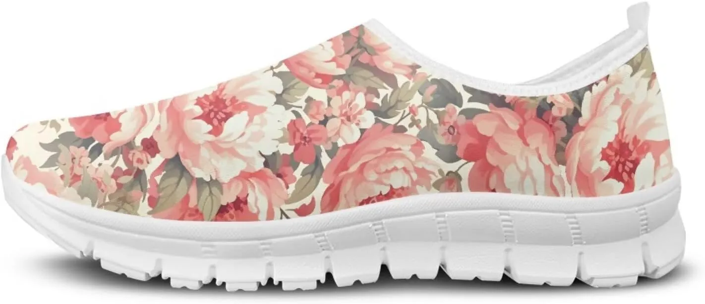 Women's Slip on Sneakers Casual Shoes Loafers Non Slip Breathable Comfortable Walking Sneakers Gifts for Women Girls White Sole Size 5.5-11.5