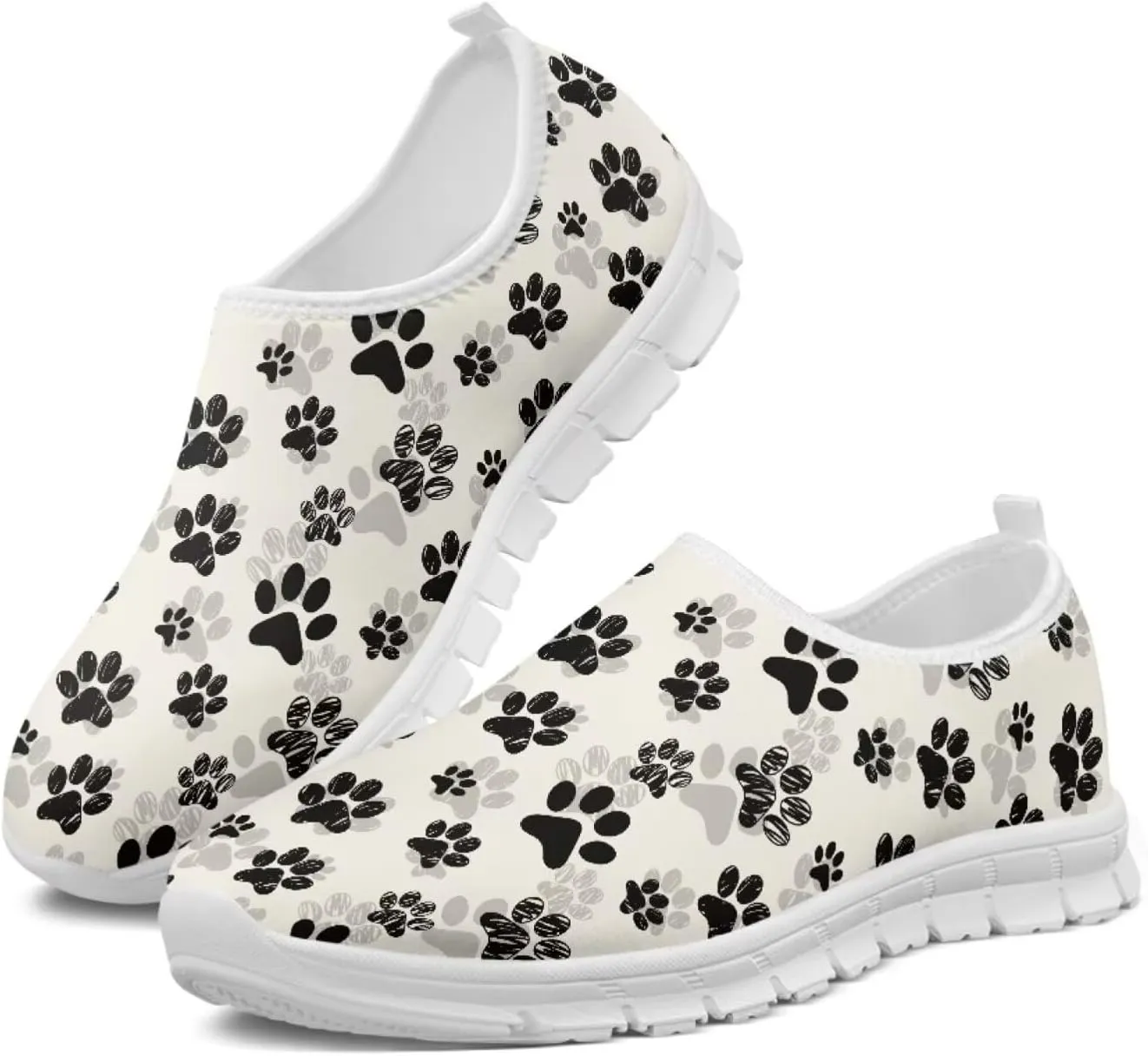 Women's Slip on Sneakers Casual Shoes Loafers Non Slip Breathable Comfortable Walking Sneakers Gifts for Women Girls White Sole Size 5.5-11.5