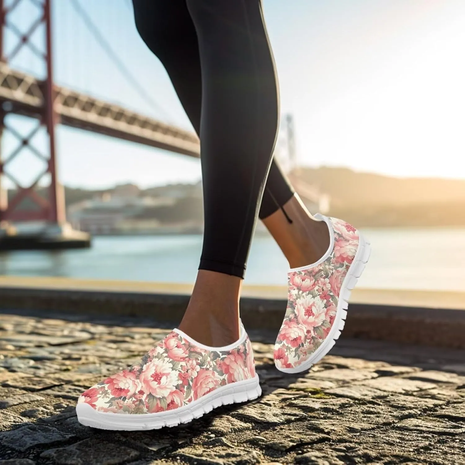 Women's Slip on Sneakers Casual Shoes Loafers Non Slip Breathable Comfortable Walking Sneakers Gifts for Women Girls White Sole Size 5.5-11.5