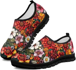 Women's Slip Ons Flat Lightweight Sneakers Walking Casual Loafers Comfortable Art Painted Travel Outdoor Shoes US Size 5.5-11.5