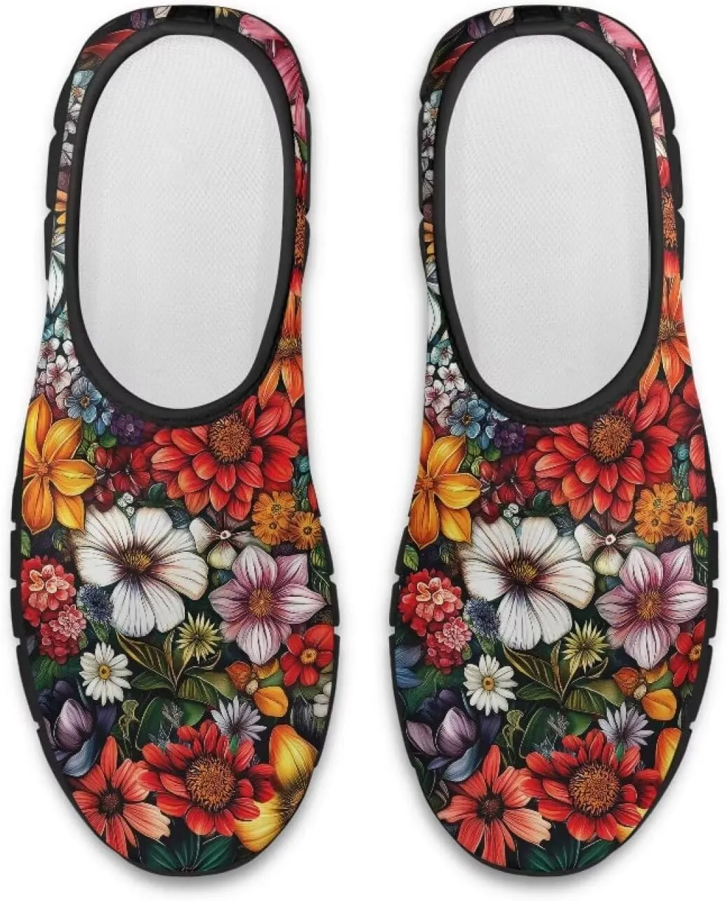 Women's Slip Ons Flat Lightweight Sneakers Walking Casual Loafers Comfortable Art Painted Travel Outdoor Shoes US Size 5.5-11.5